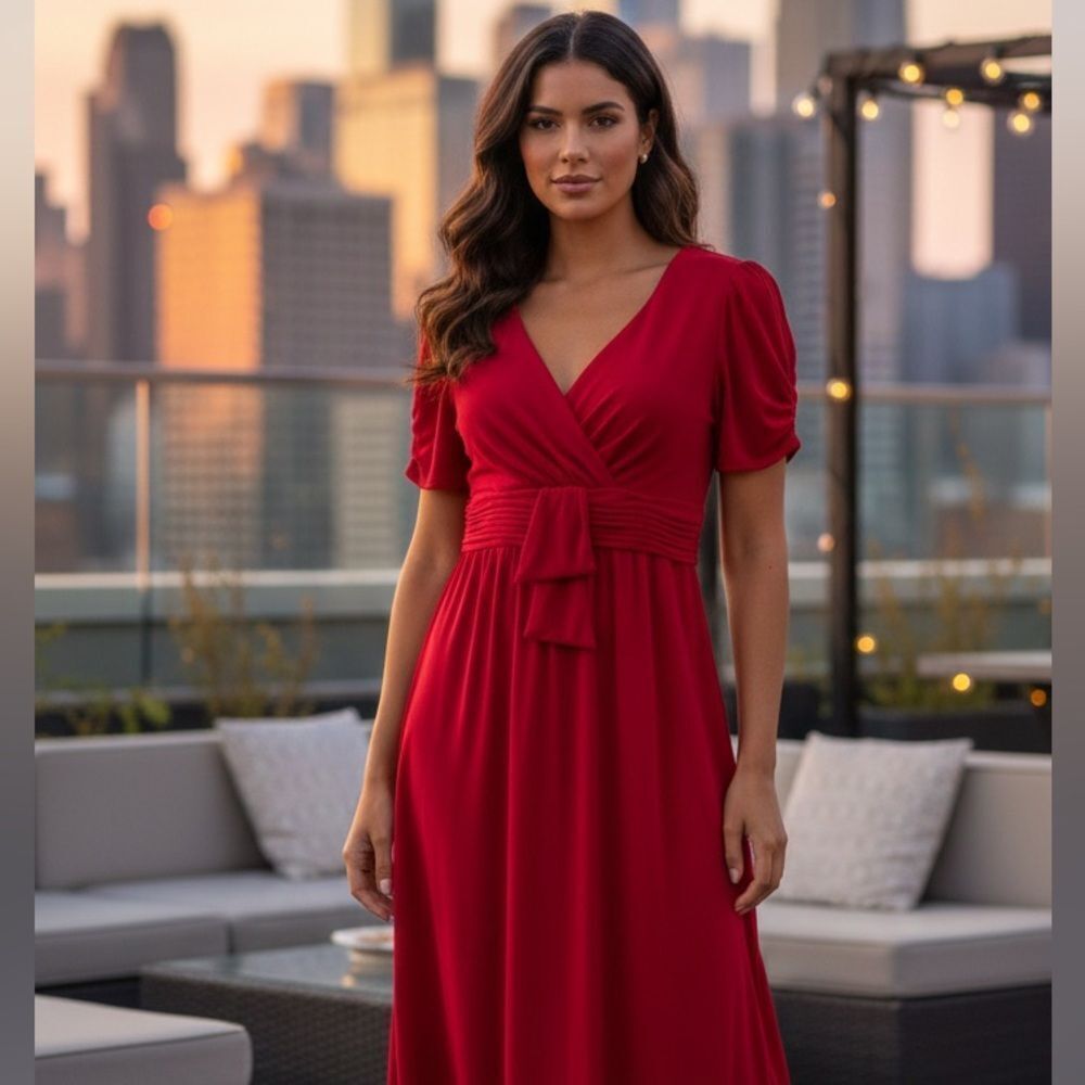 Take 50% OFF- Sangria Red Women’s Dress, Size-6